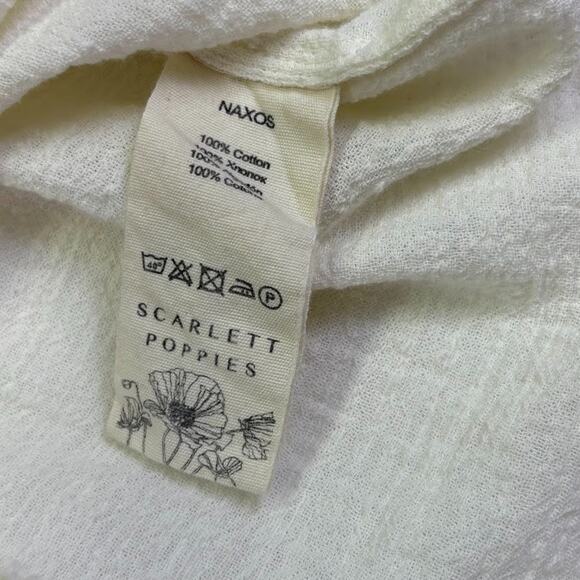 SCARLETT POPPIES Naxos Emroidered Balloon Sleeve Bohemiam Top Blouse Size XS - Picture 8 of 13